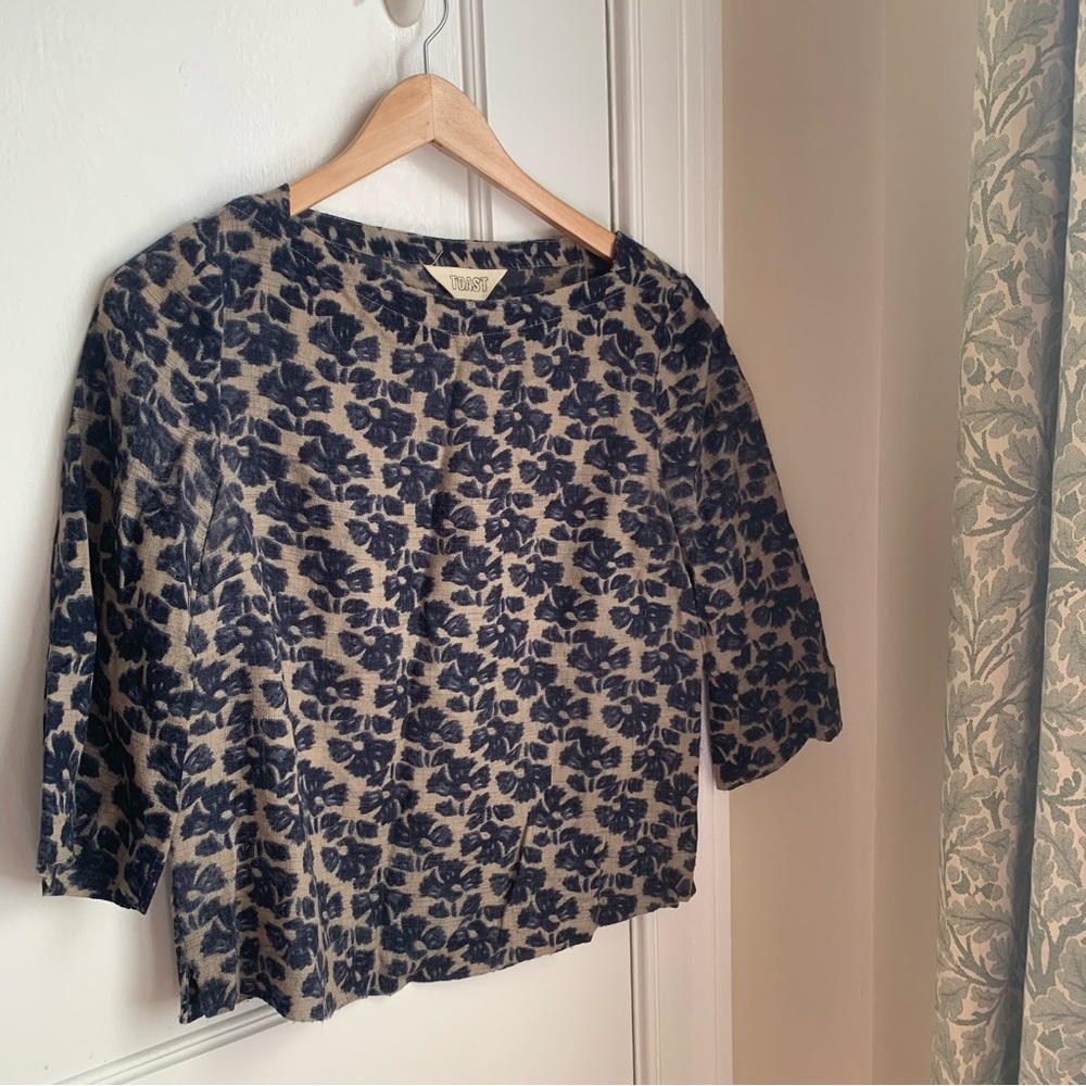 Toast floral block-printed blouse